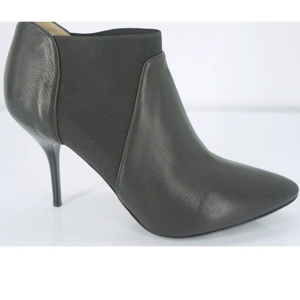 Jimmy Choo Decant Leather Stretch Side Chelsea Ankle Boots Pointed